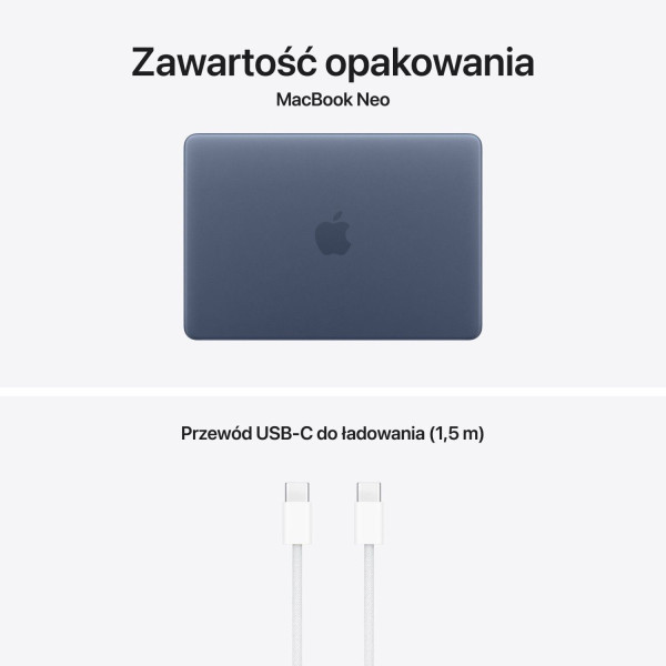 Laptop Apple MacBook Neo MHFF4ZE/A A18 Pro 6‑core CPU 5‑core GPU 13" 8GB 256SSD Int MacOS Indygo