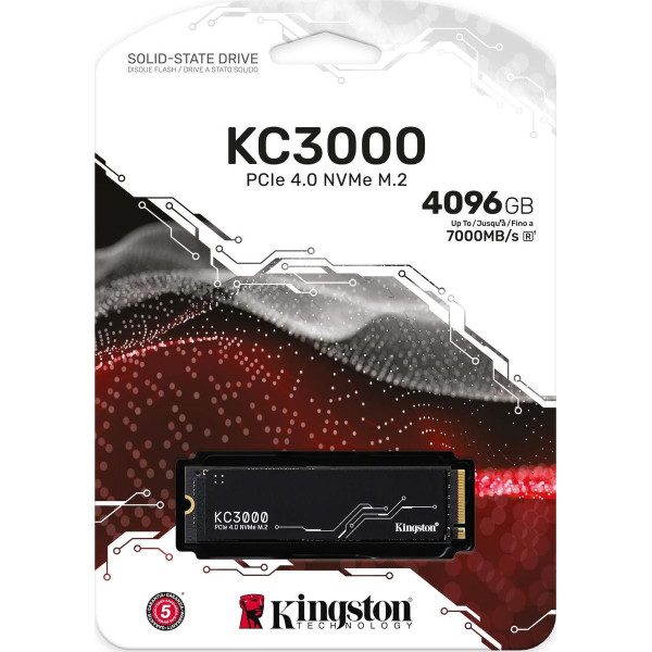 Dysk SSD Kingston KC3000 (4TB; M.2 2280; PCIe 4.0 x4 NVMe; SKC3000D/4096G)