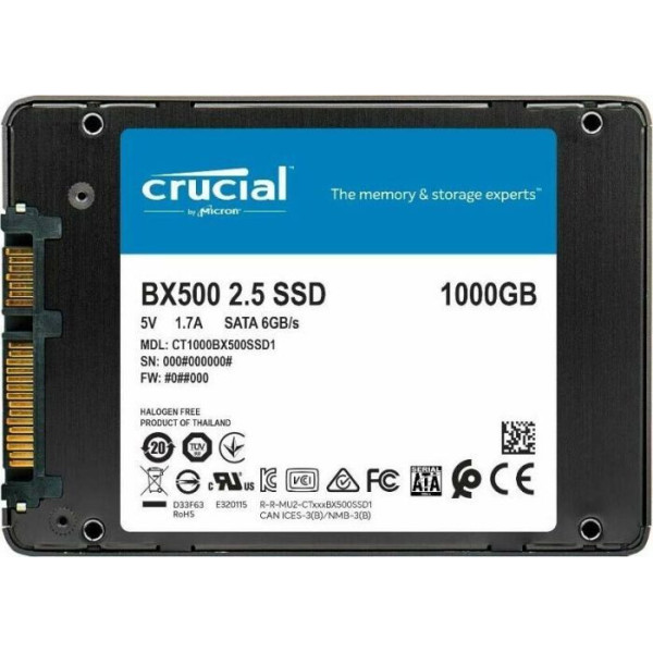 Dysk twardy Crucial BX500 1TB (CT1000BX500SSD1)