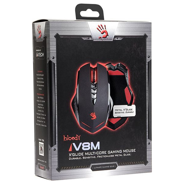 Mysz komputerowa A4 TECH Bloody V8m A4TMYS43935 (optyczna; 3200 DPI; kolor czarny)