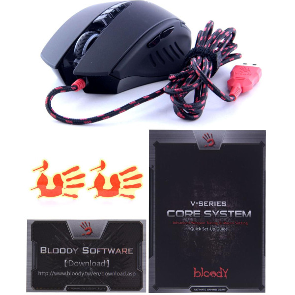 Mysz komputerowa A4 TECH Bloody V8m A4TMYS43935 (optyczna; 3200 DPI; kolor czarny)