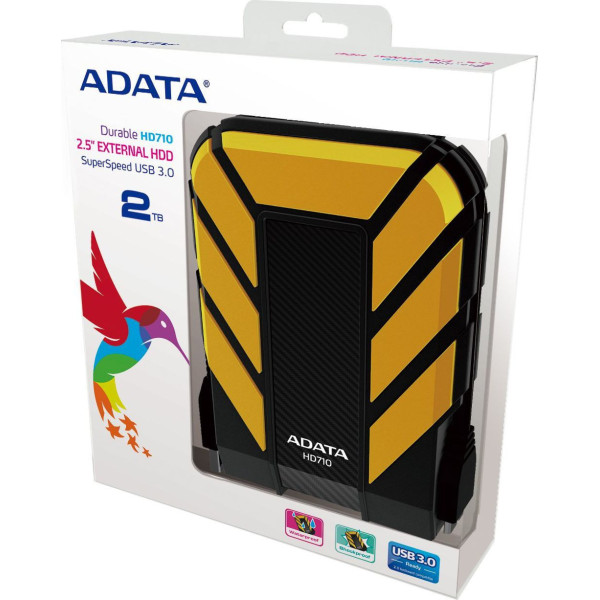 ADATA DashDrive Durable HD710 2TB 2.5'' USB3.1 Yellow