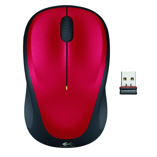 Mysz bezprzewodowa Logitech M235 czerwona 910-002496