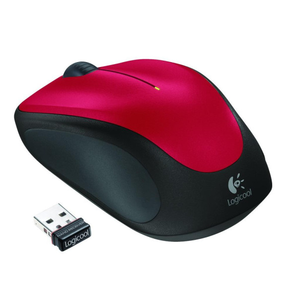 Mysz bezprzewodowa Logitech M235 czerwona 910-002496