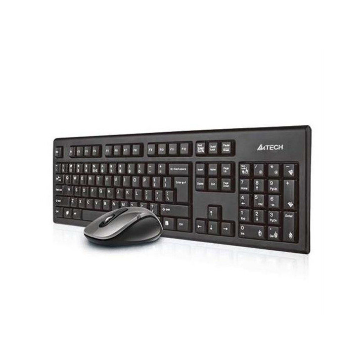 Zestaw klawiatura + mysz membranowa A4 TECH V-Track 2.4G 7100N RF Nano A4TKLA41220 (USB 2.0; kolor czarny; optyczna)