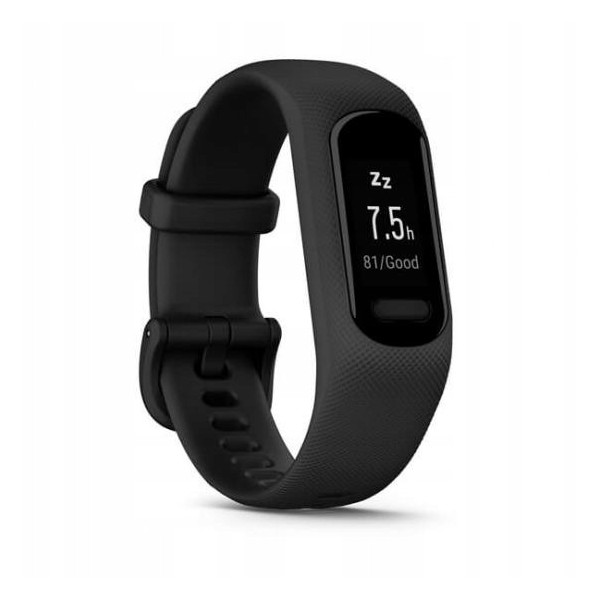Garmin vivosmart 5 z czujnikiem tętna HRM Elevate Ox - rozmiar normalny - czarny / czarny pasek -