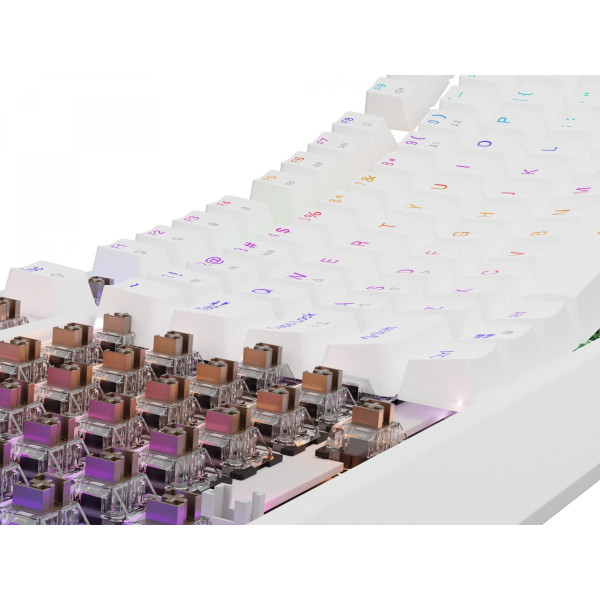 Genesis Thor 230 TKL biała RGB Outemu Brown