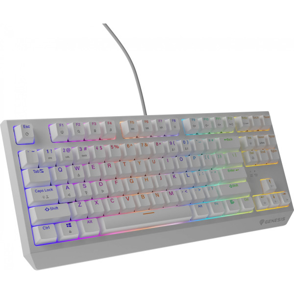 Genesis Thor 230 TKL biała RGB Outemu Brown