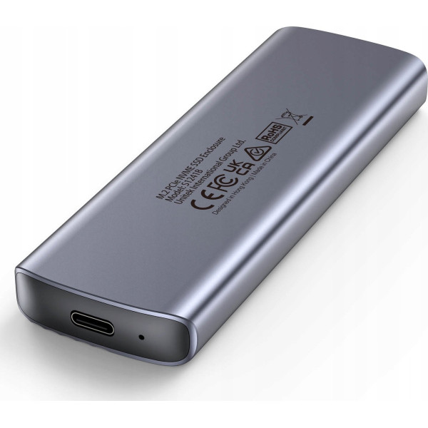 Unitek Obudowa dysku M.2 PCIe NVMe, USB-C 10Gbps, aluminium