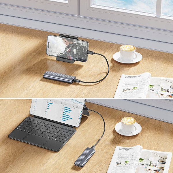 Unitek Obudowa dysku M.2 PCIe NVMe, USB-C 10Gbps, aluminium