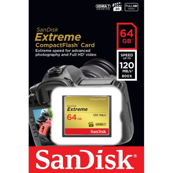 Karta pamięci - SanDisk CF 64GB Extreme 120/85 (SDCFXSB-064G-G46)