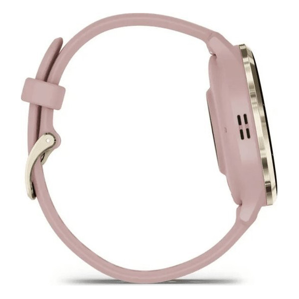 Garmin Venu 3S z czujnikiem tętna HRM Elevate Ox (jasnozłota ramka / pudroworóżowa koperta / pudroworóżowy pasek)