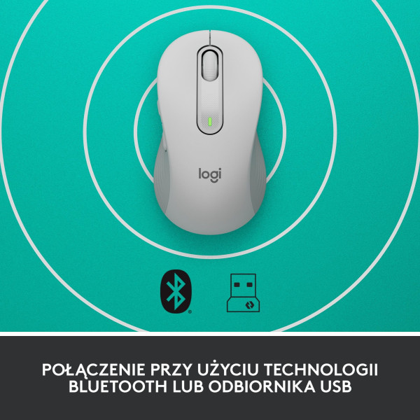 Mysz bezprzewodowa Logitech Signature M650 biała 910-006255