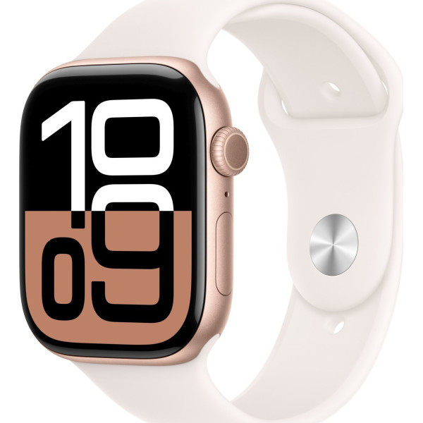 Apple Watch Series 10 GPS 42mm Rose Gold Aluminium Case with Light Blush Sport Band - S/M