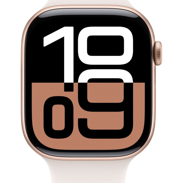 Apple Watch Series 10 GPS 42mm Rose Gold Aluminium Case with Light Blush Sport Band - S/M