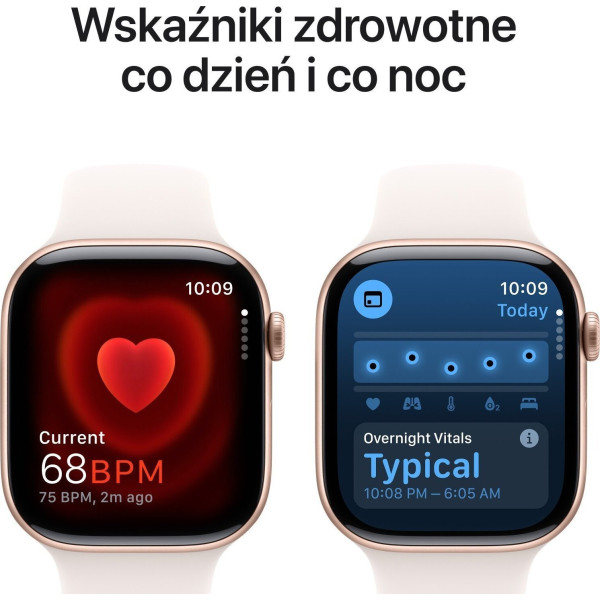 Apple Watch Series 10 GPS 42mm Rose Gold Aluminium Case with Light Blush Sport Band - S/M