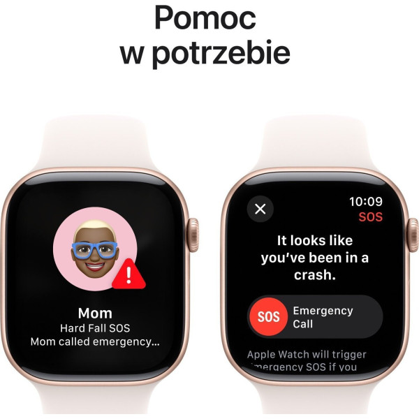 Apple Watch Series 10 GPS 42mm Rose Gold Aluminium Case with Light Blush Sport Band - S/M