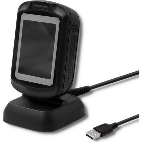 QOLTEC CZYTNIK KODÓW KRESKOWYCH STACJONARNY | 1D I 2D | USB