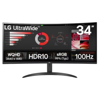 Monitor LG 34WR50QK-B - 34'' | WQHD | VA | 100Hz | HDR