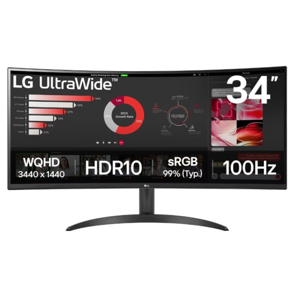 Monitor LG 34WR50QK-B - 34'' | WQHD | VA | 100Hz | HDR