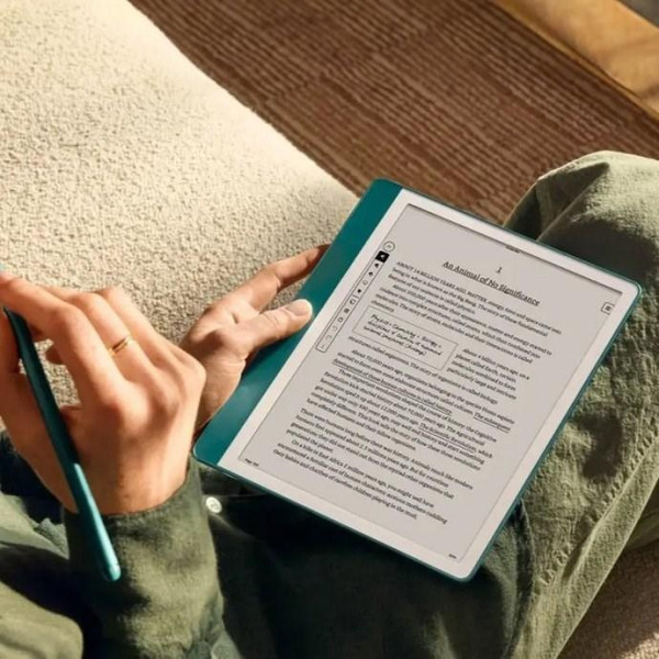 Ebook New Kindle Scribe - 2024 release 10.2” glare-free 64GB Wi-Fi (Without Lockscreen Ads) with Premium Pen Jade