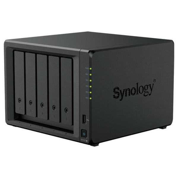 Synology DS1525+ | 5-zatokowy serwer NAS, AMD Ryzen V1500B, 2× 2.5 GbE, M.2 NVMe, Tower