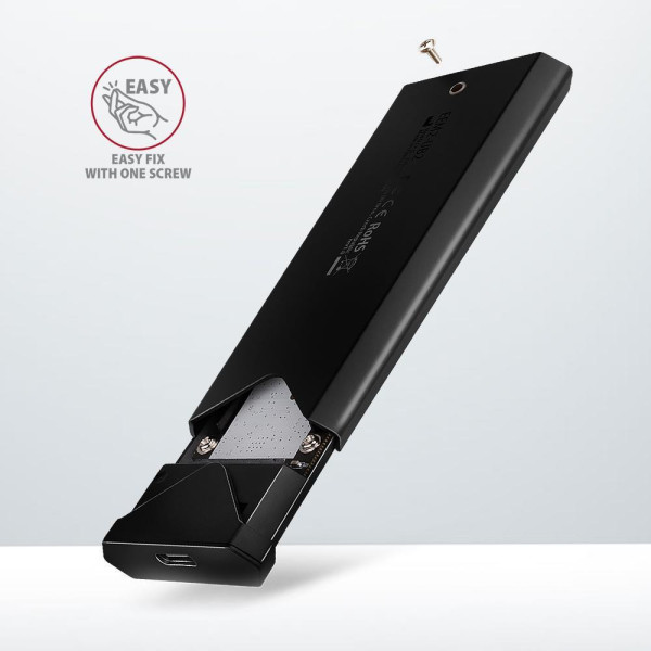 Obudowa zewnętrzna Axagon do dysków M.2 NVMe SSD/ USB-C 3.2 G2 czarna