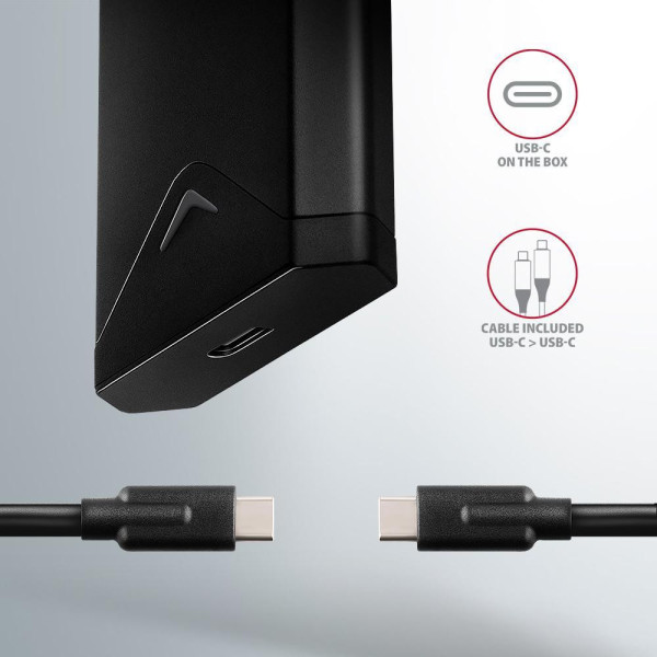Obudowa zewnętrzna Axagon do dysków M.2 NVMe SSD/ USB-C 3.2 G2 czarna
