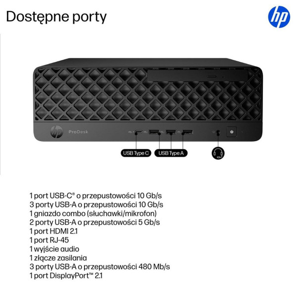 Komputer HP ProDesk 4 SFF G1i 9H7U7ET Ultra 7 265 16GB 1000SSD W11Pro