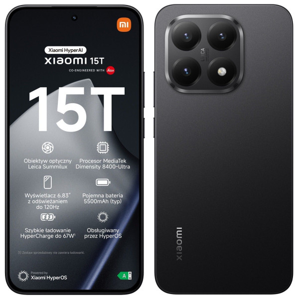 Smartfon Xiaomi 15T 12/512GB Black