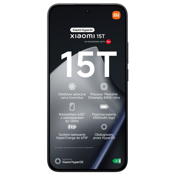 Smartfon Xiaomi 15T 12/512GB Black