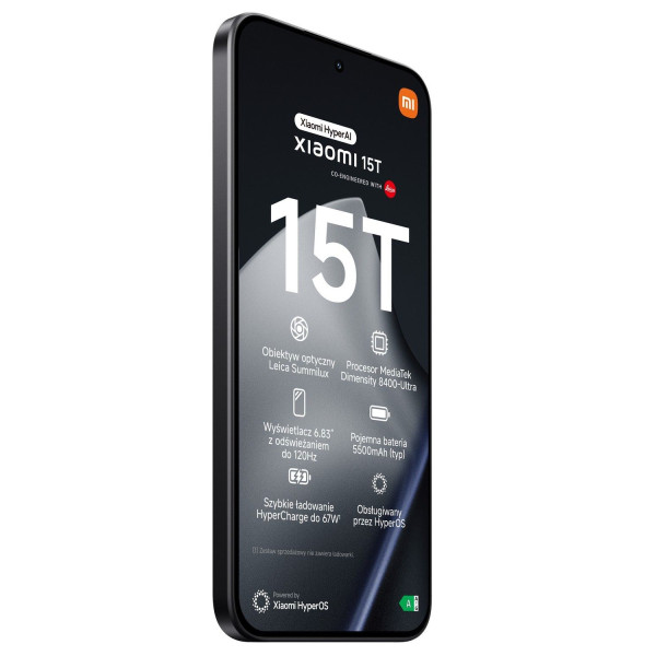 Smartfon Xiaomi 15T 12/512GB Black