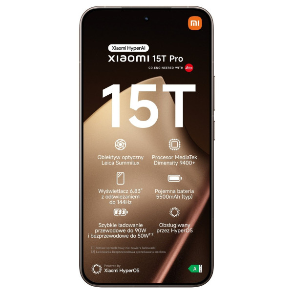 Smartfon Xiaomi 15T Pro 12/1024GB Mocha Gold