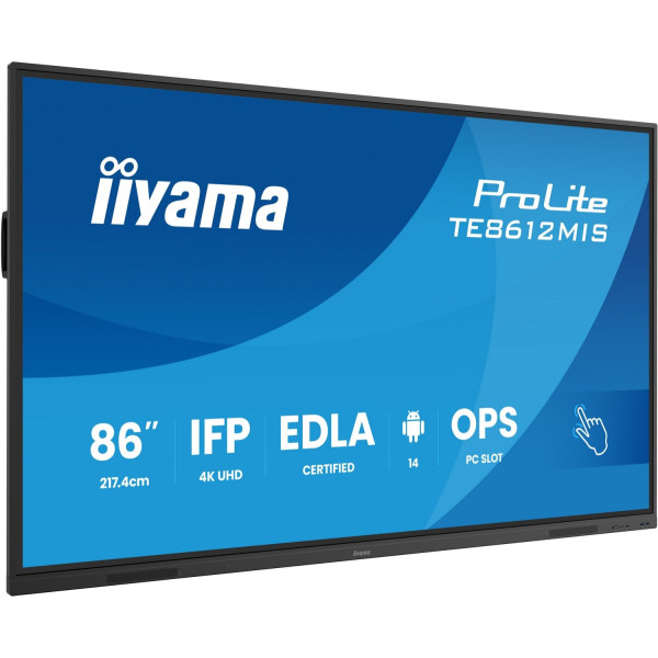 Monitor interaktywny iiyama TE8612MIS-B4AG 86" 4K UHD 24/7 Touch Android 14