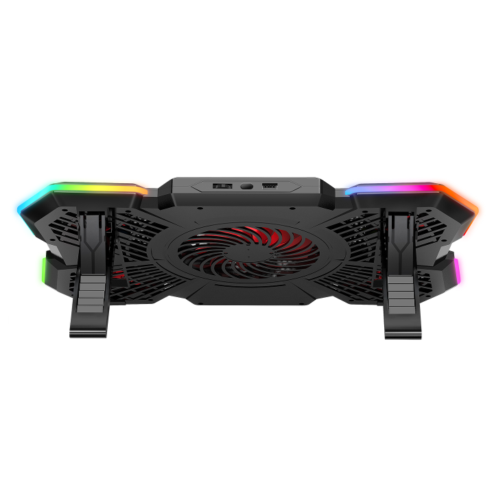 Rampage Podstawka chłodząca pod laptop 9-17'' COOLFLOW RGB regulowana czarna
