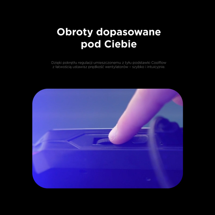 Rampage Podstawka chłodząca pod laptop 9-17'' COOLFLOW RGB regulowana czarna