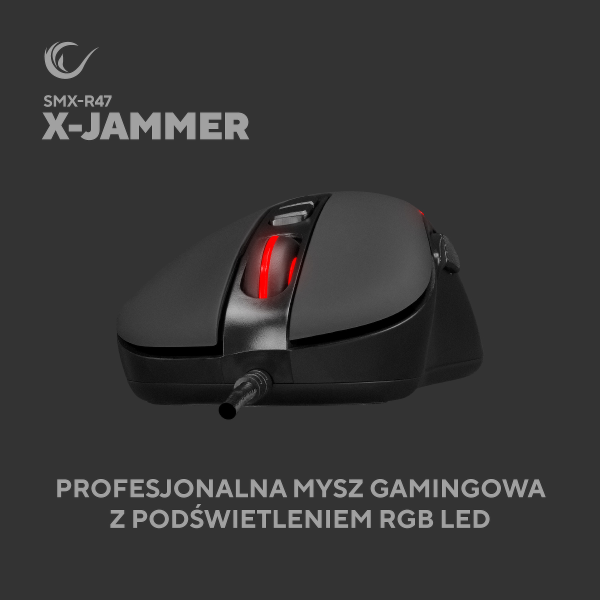 Rampage Mysz X-JAMMER V2 RGB 12800DPI 1kHz Macro