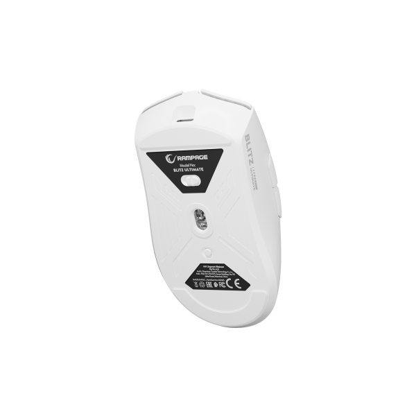 Rampage BLITZ ULTIMATE bezprzewodowa optyczna 8K 30000DPI PAW3950 Biała