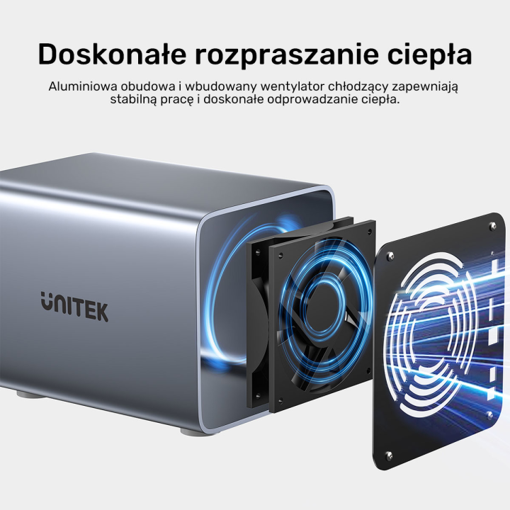 4-dyskowa obudowa RAID 0/1/5/10 / JBOD/ PM Unitek