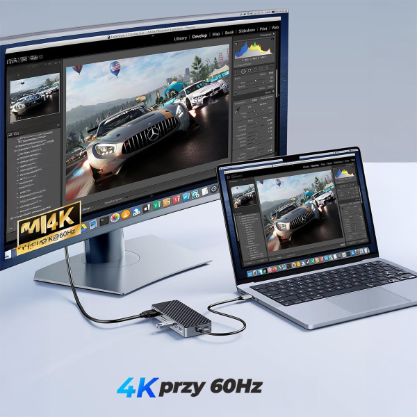 Orico Stacja dokująca USB-C z obudową na dysk M.2, 10 Gbps, HDMI 4K 60Hz