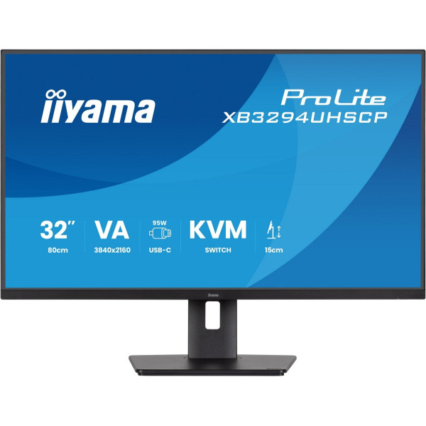 iiyama ProLite XB3294UHSCP-B1 - 4K | KVM | USB-C PD 90W | 31.5''