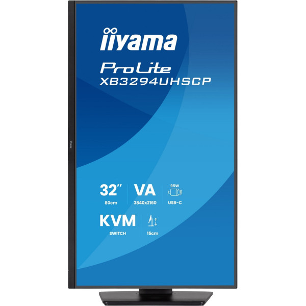 iiyama ProLite XB3294UHSCP-B1 - 4K | KVM | USB-C PD 90W | 31.5''