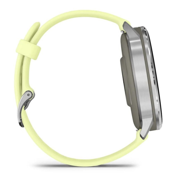 Garmin Venu 4 45mm Silver z silikonowym paskiem w kolorze Citron