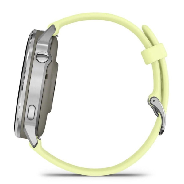 Garmin Venu 4 45mm Silver z silikonowym paskiem w kolorze Citron