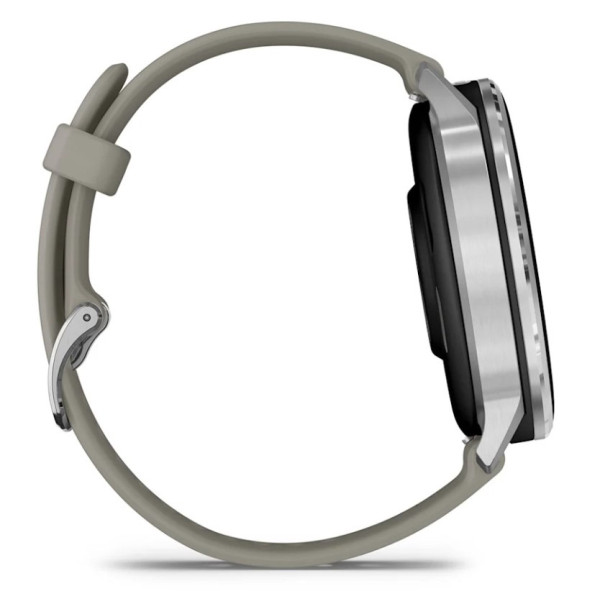 Garmin Venu 4 45mm Silver z silikonowym paskiem w kolorze Silver Gray