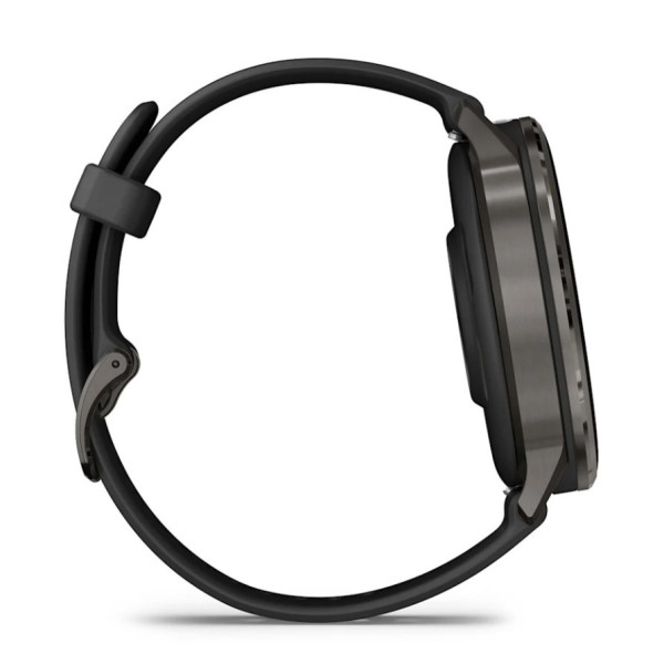 Garmin Venu 4 45mm Slate z silikonowym paskiem w kolorze Black