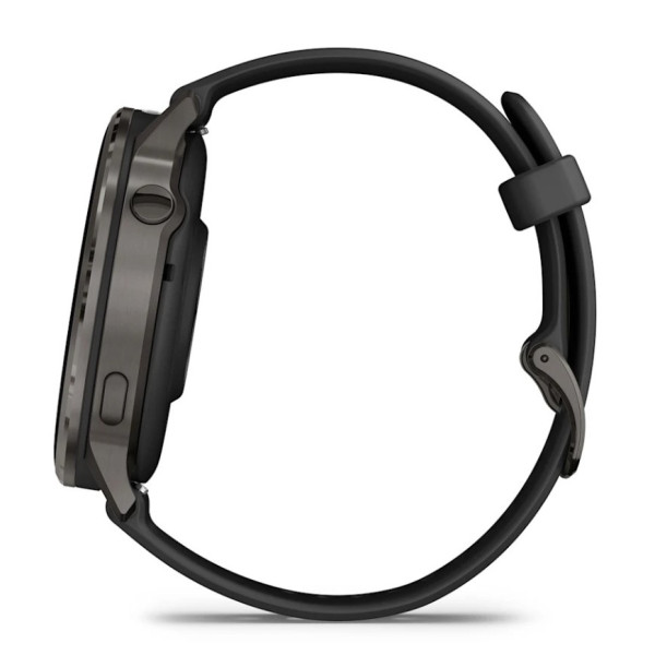 Garmin Venu 4 45mm Slate z silikonowym paskiem w kolorze Black