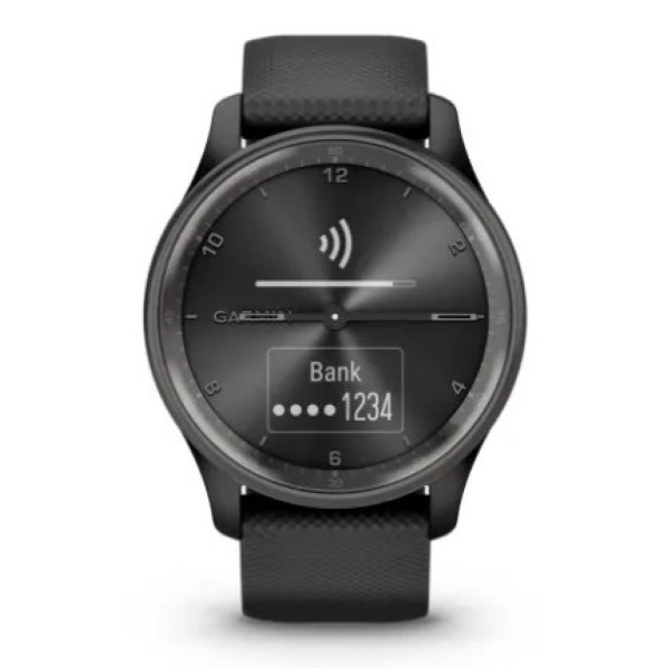 Garmin vivomove Trend (grafitowa ramka / czarna koperta / czarny pasek)