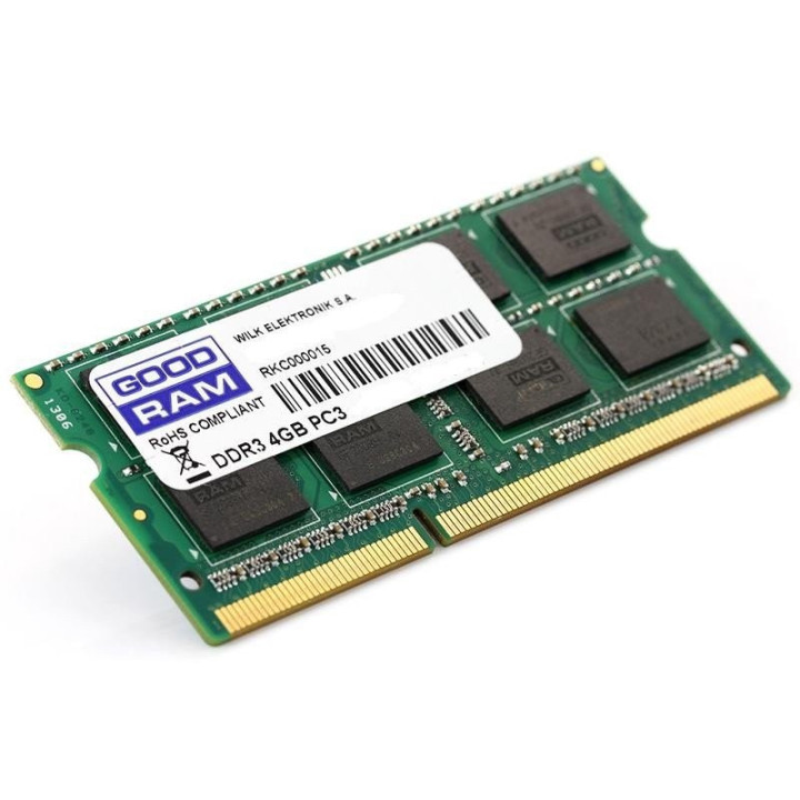 Pamięć GoodRam GR1600S3V64L11S/4G (DDR3 SO-DIMM; 1 x 4 GB; 1600 MHz; CL11)