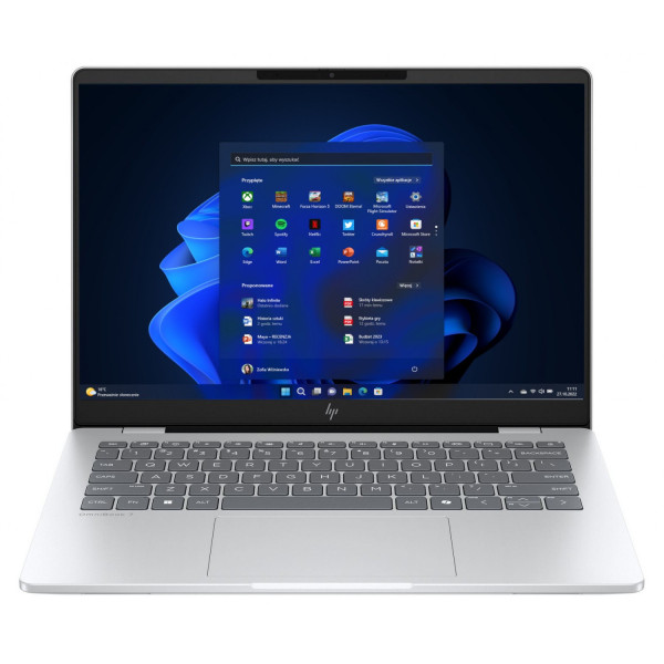 Laptop HP OmniBook 7 AI 14-fr0003nw - Ultra 5 225U | 14''-2K-OLED | 16GB | 512GB | Win11Pro | Srebro lodowcowe